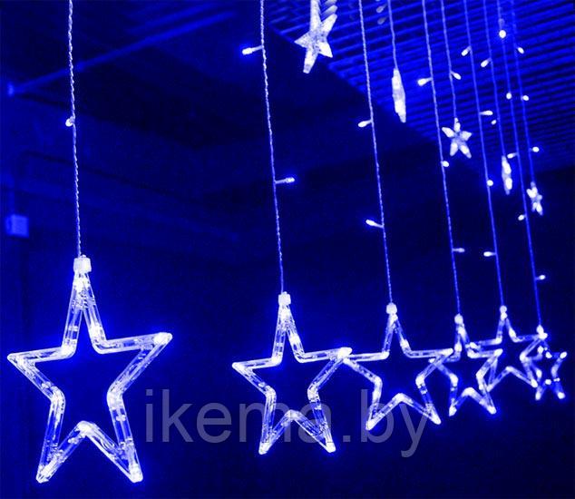 Гирлянда электрическая с контр. "Звездочки" (светодиод синий) 138 лампочек, 2.5 м. (Артикул:CL-15) - фото 1 - id-p111519113