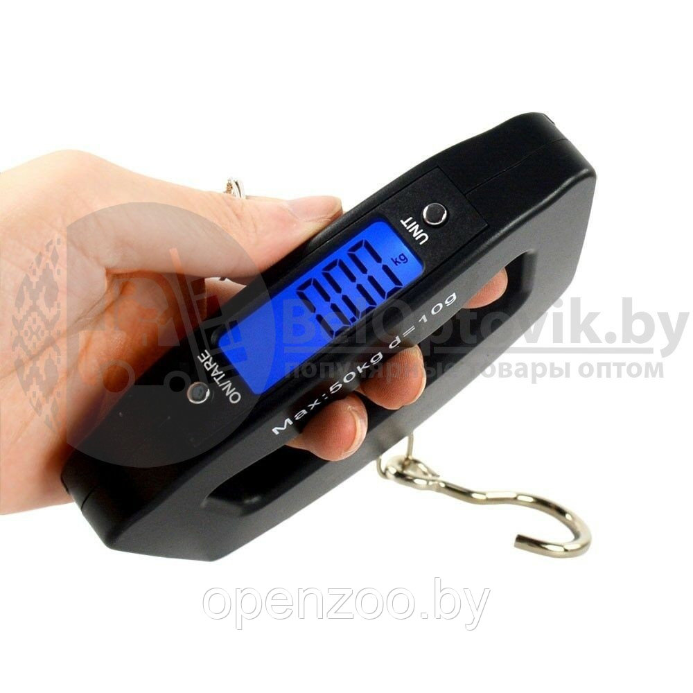 Цифровой дорожный безмен с подсветкой Electronic Luggage Scale, до 50кг. - фото 5 - id-p111554098