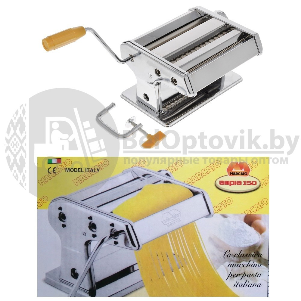 Машинка тестораскаточная Pasta Maker Deluxe для приготовления пасты (лапши) 150мм - фото 3 - id-p111555045