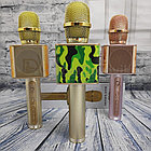 Беспроводной Bluetooth караоке микрофон, портативная колонка Magic Karaoke YS-65 Рисунок: дерево с золотым, фото 7