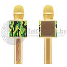 Беспроводной Bluetooth караоке микрофон, портативная колонка Magic Karaoke YS-65 Рисунок: дерево с золотым, фото 10