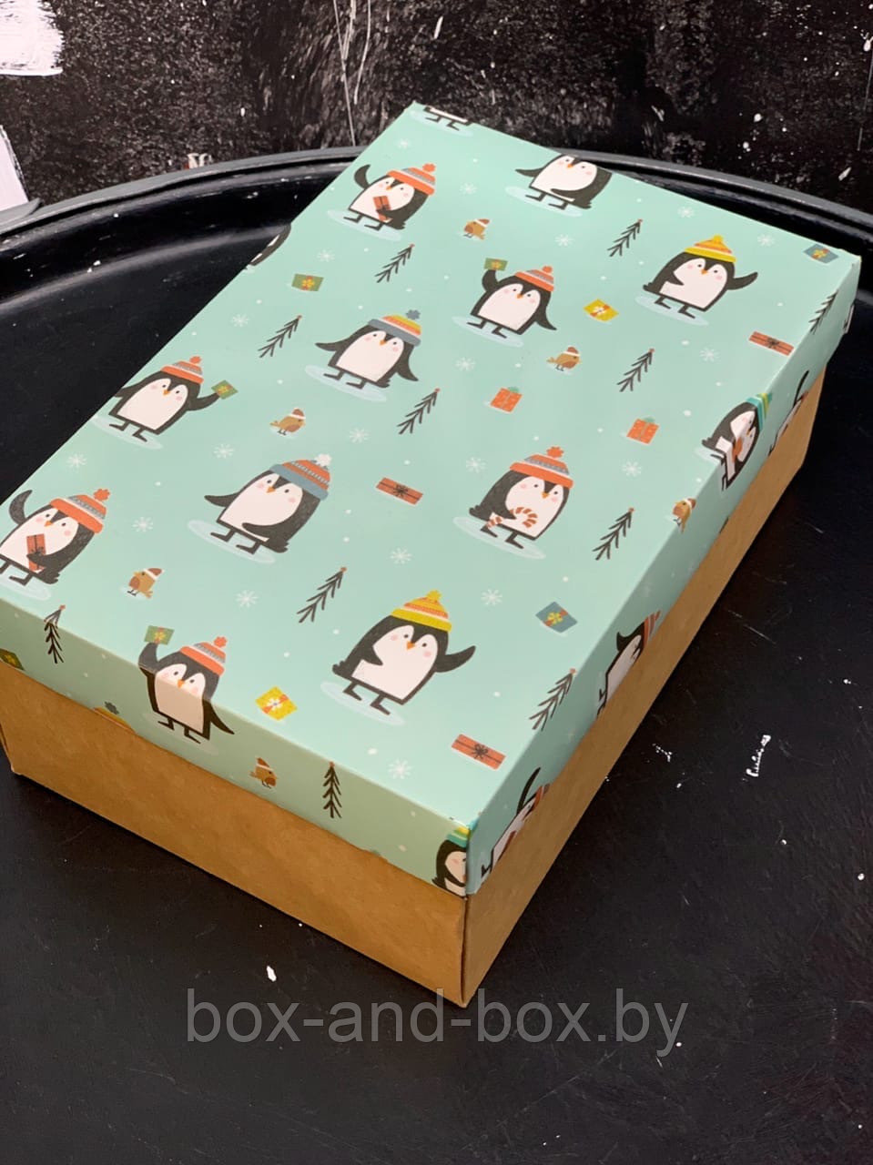 Коробка подарочная "Новогодний пингвин" (цены в описании) - фото 2 - id-p111564980