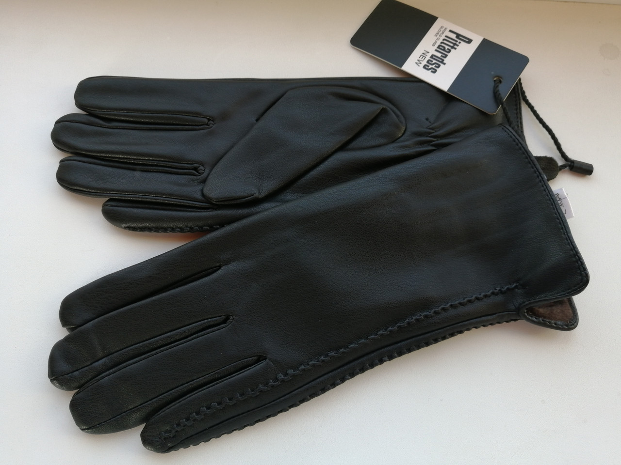 Перчатки женские кожаные, черные - фото 1 - id-p111565410