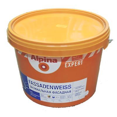 Краска Альпина Фасаденвайс, 2,5 л, фасадная Alpina EXPERT Fassadenweiss, База 1 - фото 1 - id-p111567212