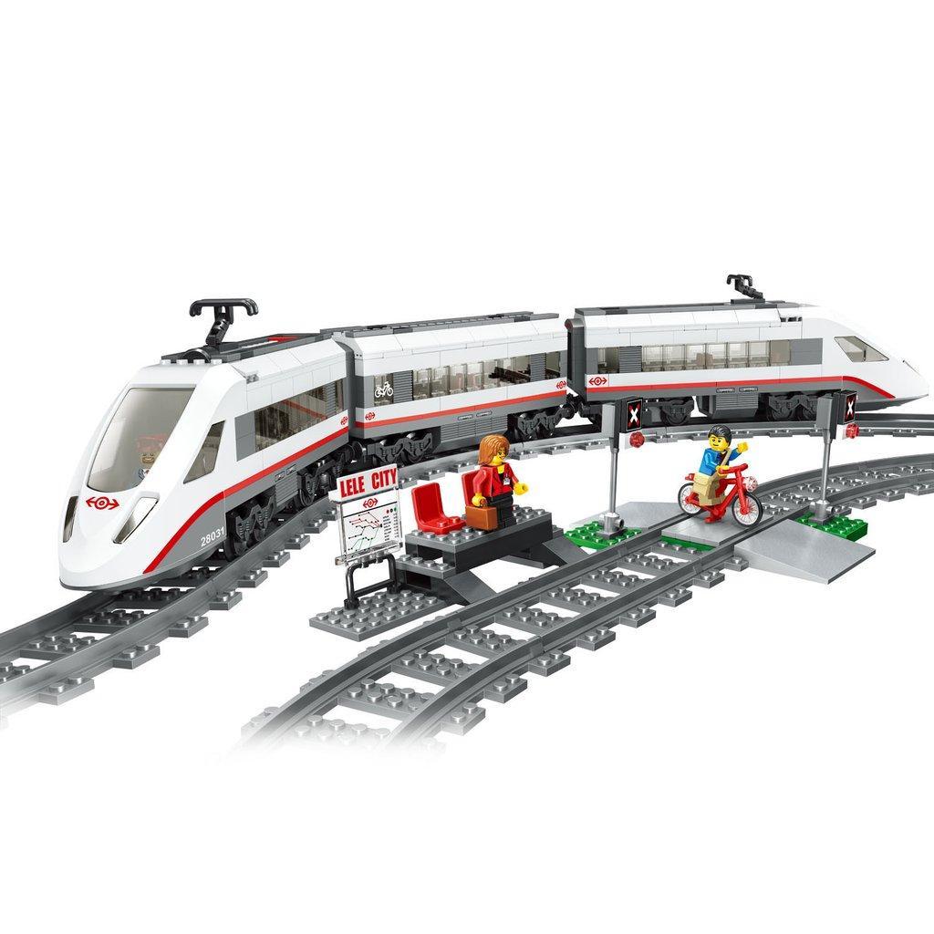 28031 Конструктор Lele Cities ''Pадиоуправляемый cкоростной пассажирский поезд'', 628 деталей, аналог LEGO - фото 2 - id-p111570011