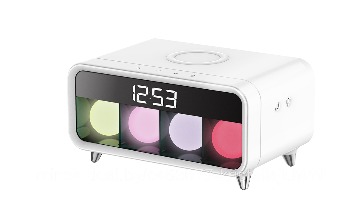 Декоративный светильник-ночник с беспроводной зарядкой и часами TL-150W - фото 1 - id-p111583459