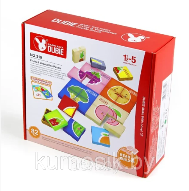 Конструктор-пазл "DUBIE".  Фрукты и овощи, арт. 310