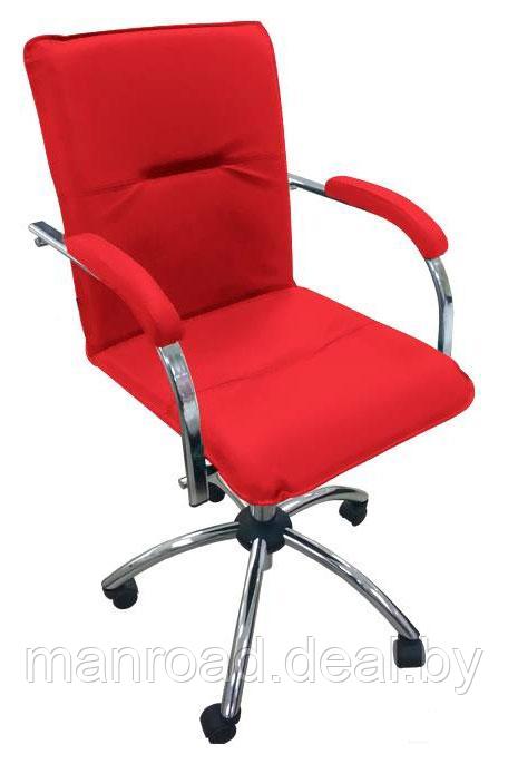 Офисное кресло Самба хром ( цвета в ассортименте)  кожзам