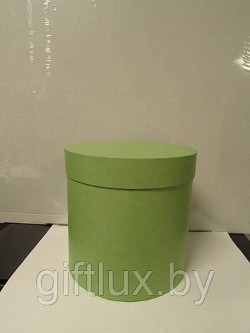 Коробка подарочная круглая "Однотон",15*15 см фисташки, фото 2