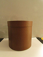 Коробка подарочная круглая "Однотон",15*15 см шоколад