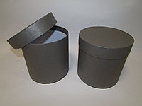 Коробка подарочная круглая "Однотон",15*15 см (Imitlin Pearl) серый
