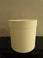 Коробка подарочная круглая "Однотон",15*15 см (Imitlin) ваниль