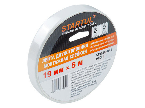 Лента двухсторонняя монтажная клейк. 19ммх5м STARTUL PROFI (ST9048-19-5), фото 2