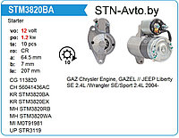 Стартер STM3820EX ГАЗ Chrysler Engine, Газель, JEEP Liberty SE 2.4L ,Wrangler SE/Sport 2.4L 2004-