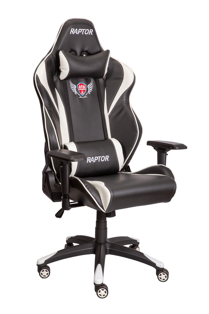 Кресло компьютерное SEDIA RAPTOR (черный/белый)