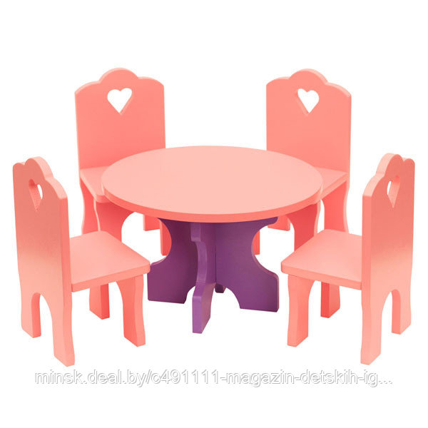Мебель кукольная "Столик со стульчиками"