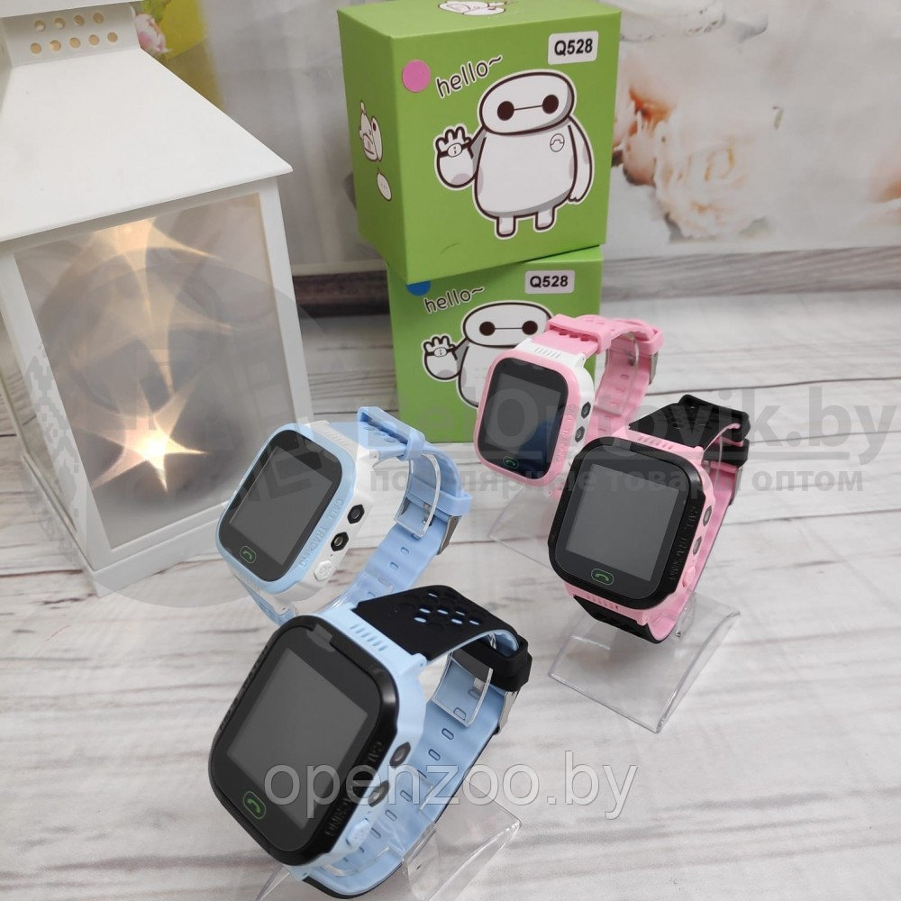 Детские GPS часы (умные часы) Smart Baby Watch Q528 Черные с голубым - фото 6 - id-p105333736