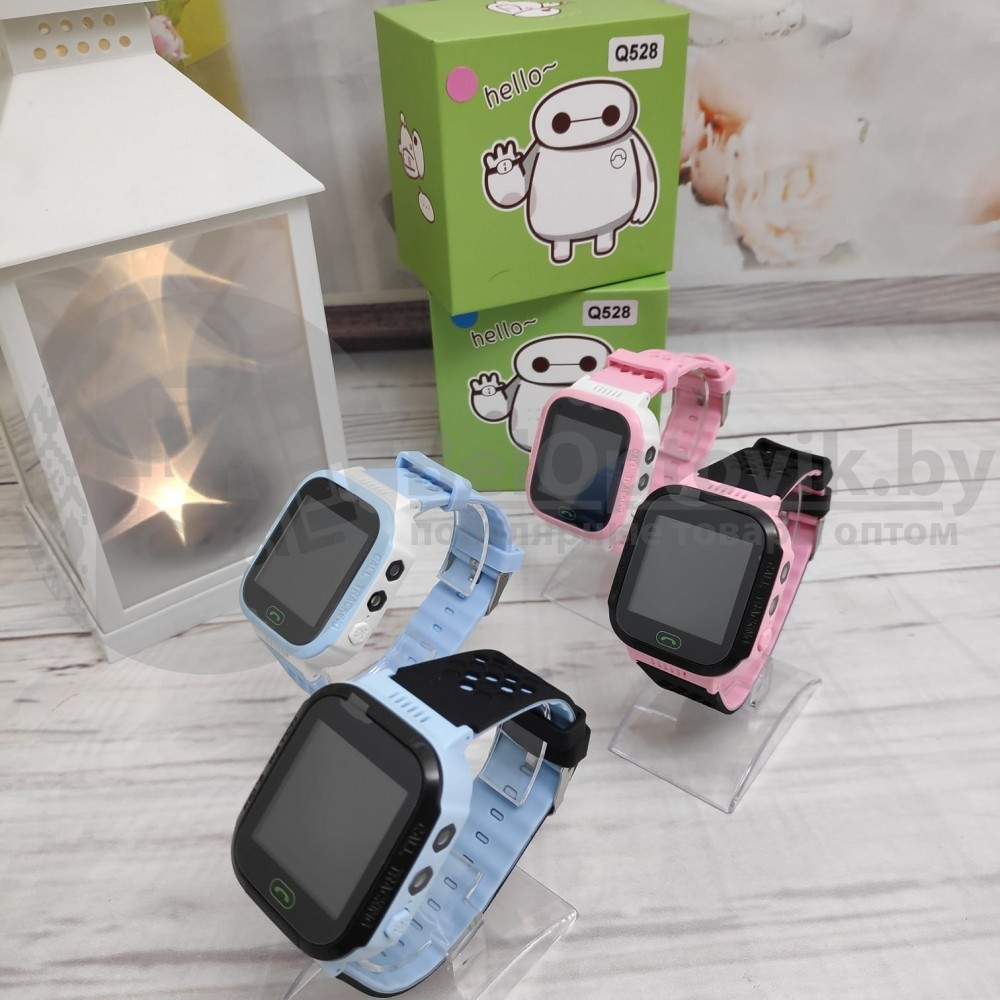 Детские GPS часы (умные часы) Smart Baby Watch Q528 Черные с голубым - фото 6 - id-p105333523