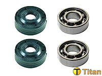 Сальник и подшипник 2 шт для бензопилы Husqvarna 137, 142,236, Partner 350, 351, 352, 370, 371, 390, 420 Titan