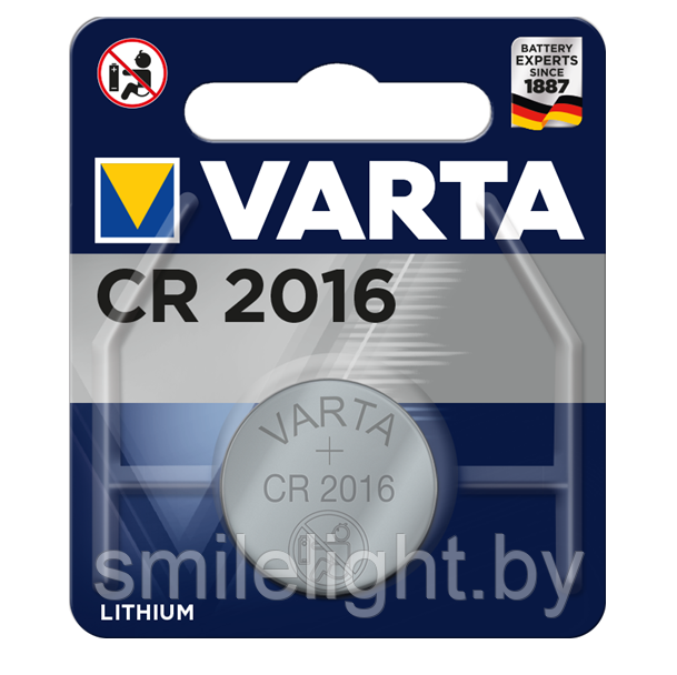 Элемент питания  VARTA Lithium CR2016  Electronics, bl.1