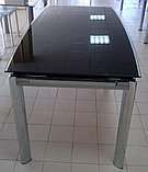 Стол стеклянный  раздвижной В100-86. Обеденный стол трансформер., фото 4
