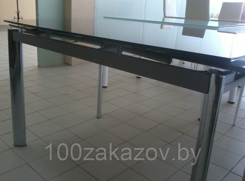 Стол стеклянный раздвижной В100-86. Обеденный стол трансформер. - фото 5 - id-p52571723