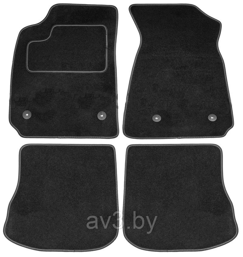Коврики ВОРСОВЫЕ в салон Audi A4 B5 1994-2001 Черный (Польша, эконом)