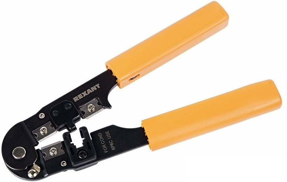 Кримпер для обрезки, зачистки , обжима телефонных кабелей 6P6C / 6P4C / 6P2C (ht-2096C) REXANT - фото 1 - id-p110199590