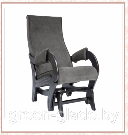 Кресло-качалка глайдер модель 708 каркас Венге ткань Verona Antrazite Grey