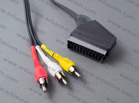 Шнур SCART х 3 RCA 1.2 м АРБАКОМ APH-135с-1.2