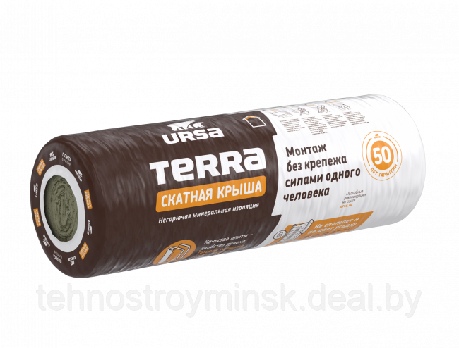 Утеплитель URSA TERRA 35QN Скатная Крыша 200мм (0,720м3/упак) в рулонах