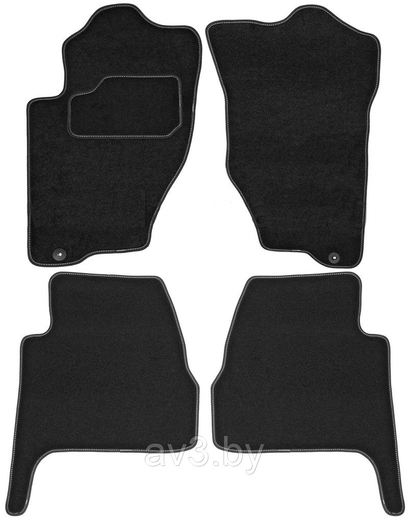Коврики ВОРСОВЫЕ в салон Kia Sorento 1 2002-2011 Черный (Польша, эконом)