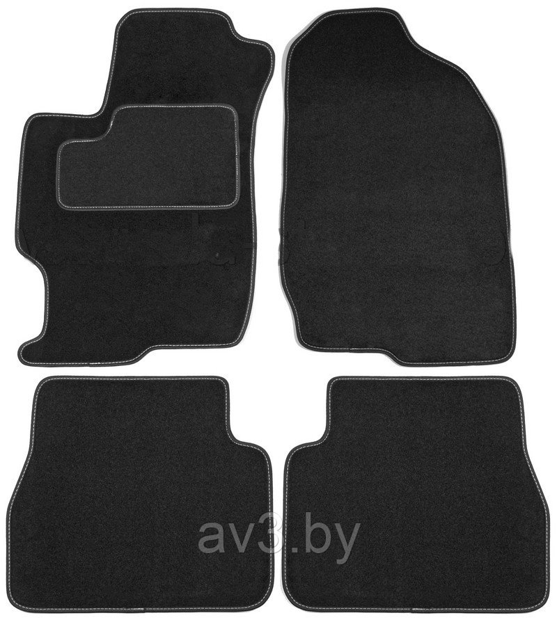Коврики ВОРСОВЫЕ в салон Mazda 6 1 2002-2008 Черный (Польша, эконом)