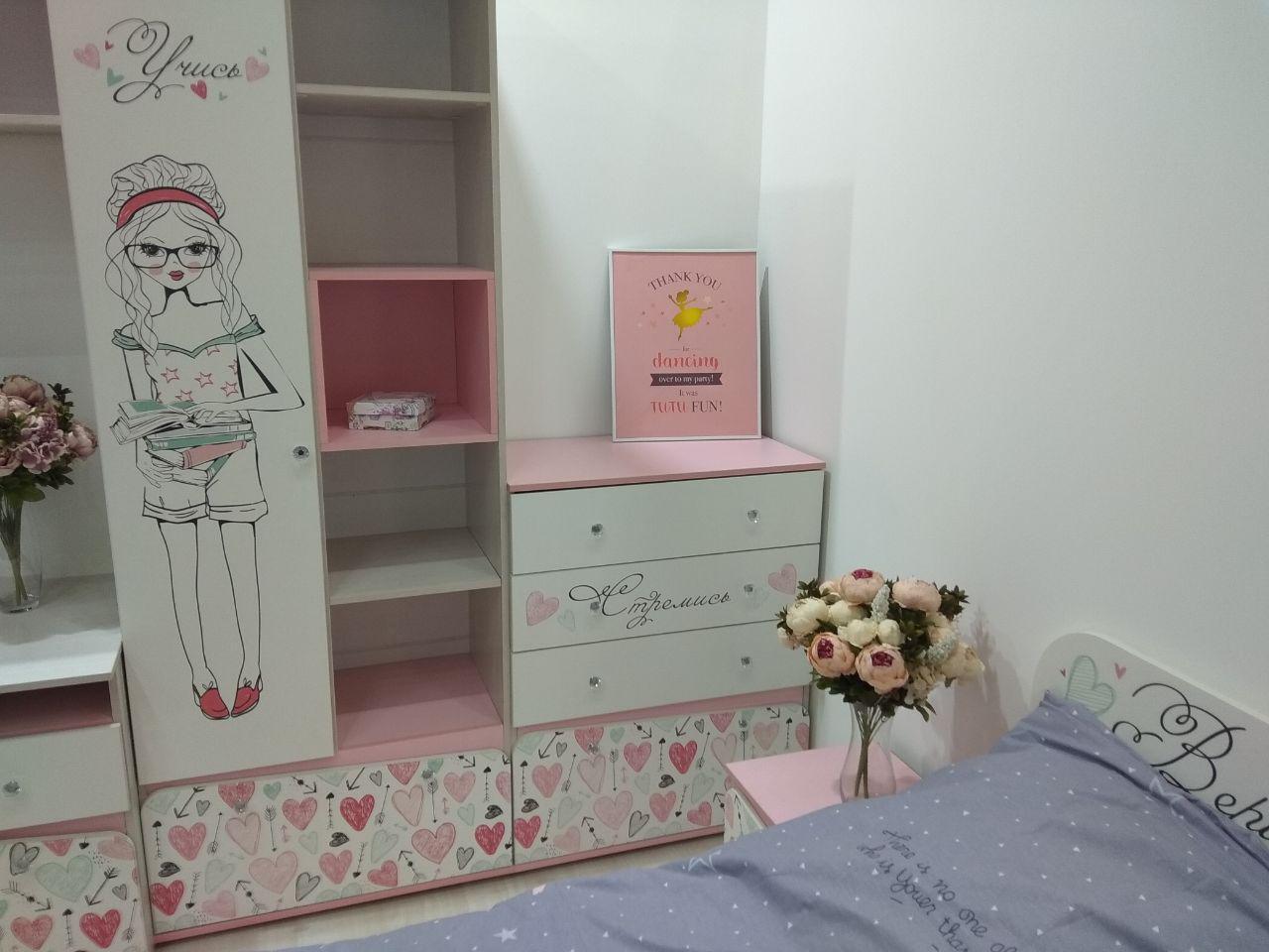 Комплект детской мебели для девочки Малибу - фото 5 - id-p111733291