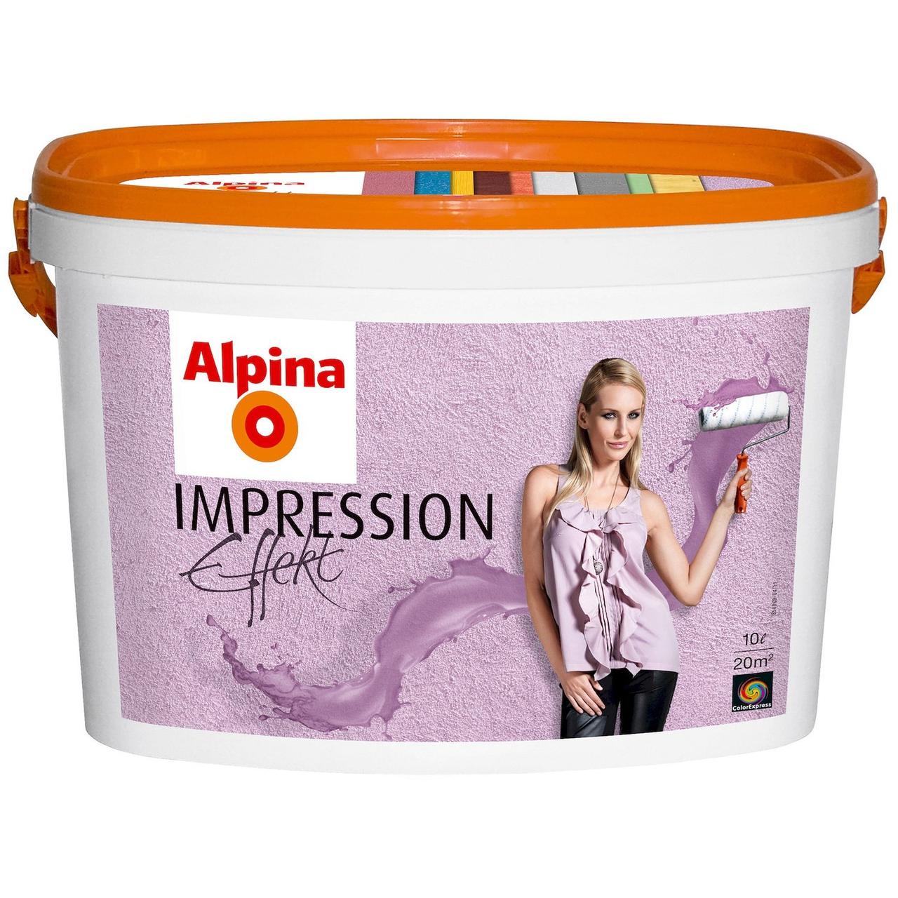 Краска структурная Alpina Effekt Impression Weiss, Эффект Вейс, 10л - фото 1 - id-p111737030