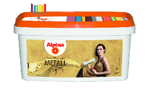 Краска акриловая Alpina Effekt Metall Gold, Эффект Метал Голд,1л