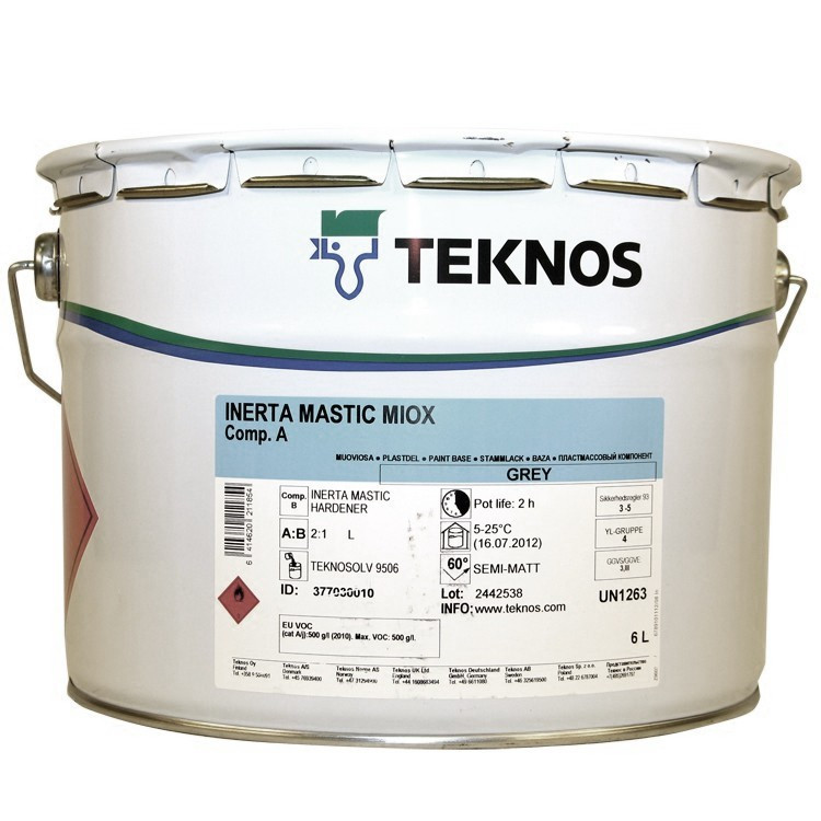 Краска Teknos INERTA MASTIC GREY (MIOX) (COMP .A), 12л