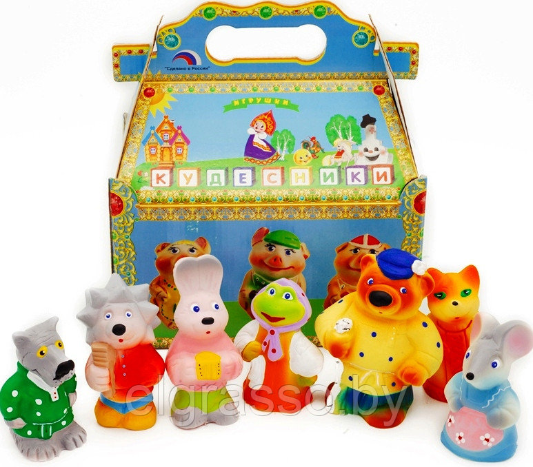 Набор резиновых игрушек "Теремок" в специальной коробке, Кудесники