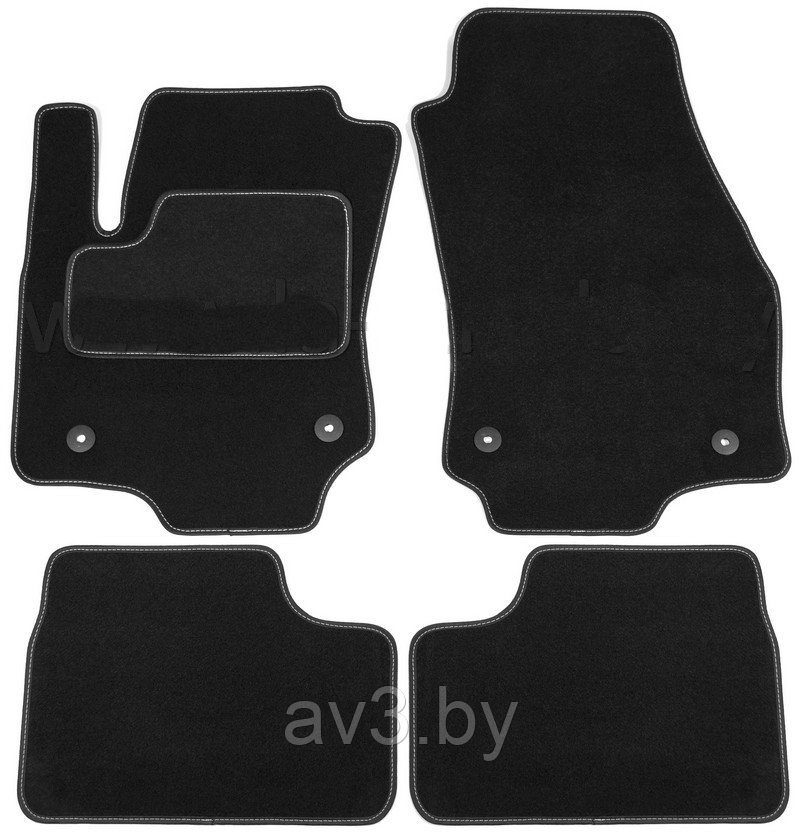 Коврики ВОРСОВЫЕ в салон Opel Astra H 2004-2009 Черный (Польша, эконом)
