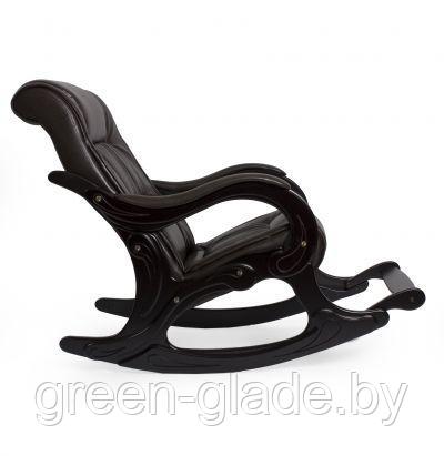 Кресло-качалка с подножкой модель 77 каркас Венге экокожа Орегон перламутр-120 - фото 4 - id-p47363616