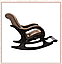 Кресло-качалка с подножкой модель 77 каркас Венге ткань Verona Brown, фото 4