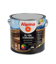 Масло для террас Alpina Oel fuer Terrassen, Темный 2,5л