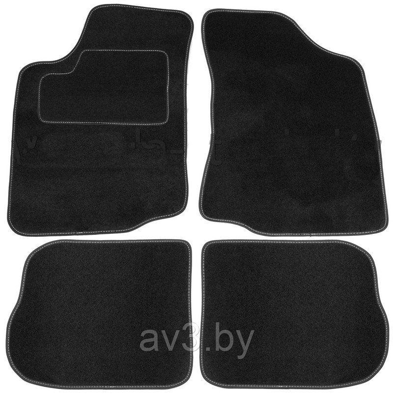Коврики ВОРСОВЫЕ в салон Volkswagen Passat B3 / B4 1988-1997) Черный (Польша, эконом)