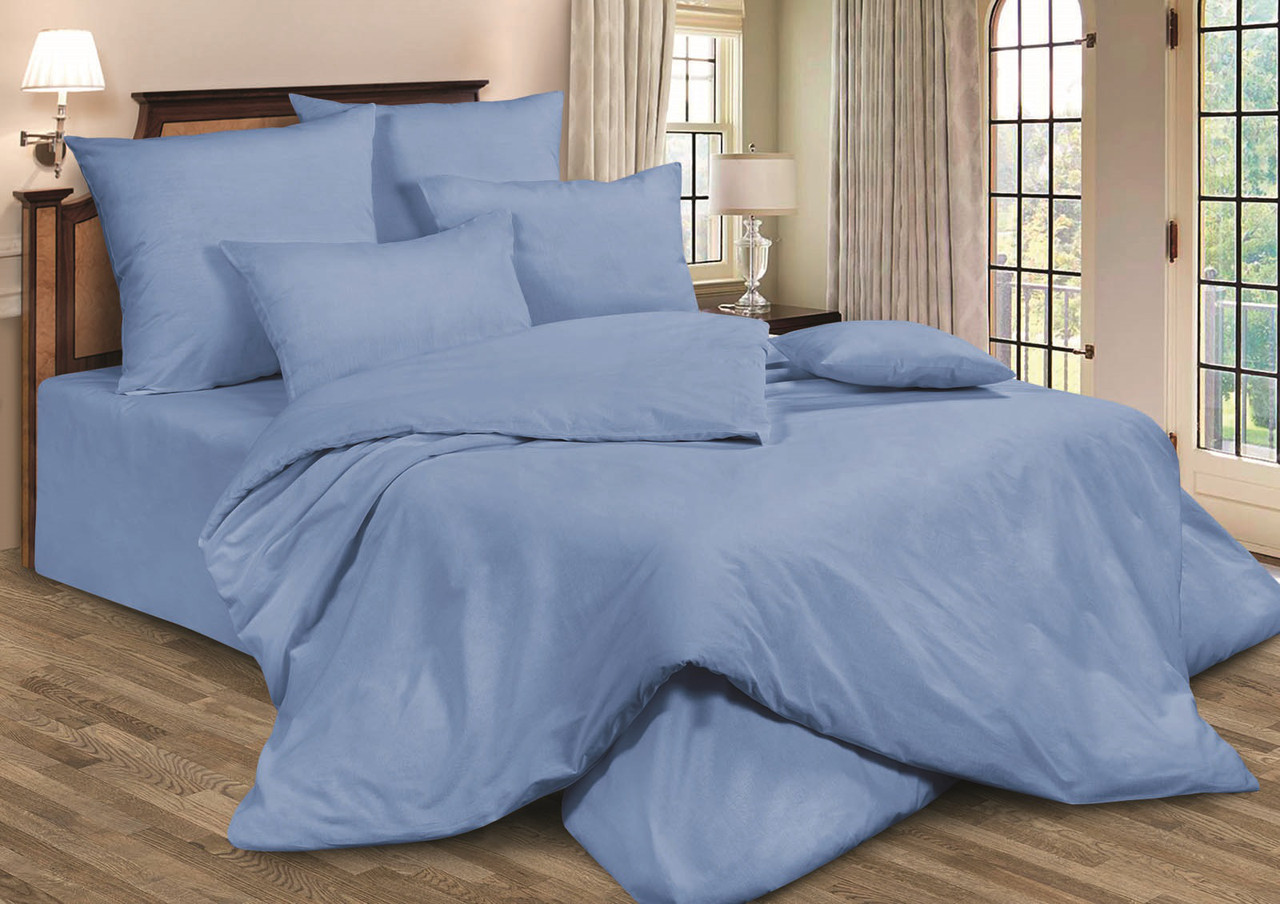 Комплект постельного белья Голубой 2сп. MANGO М-Гол-175-220-50 - фото 1 - id-p111779016