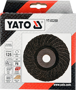 Круг абразивный шлифовальный универсальный 125мм P 8 "Yato" YT-83260, фото 2