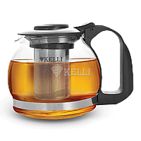 Стеклянный заварочный чайник 1.2 л. Kelli KL-3088