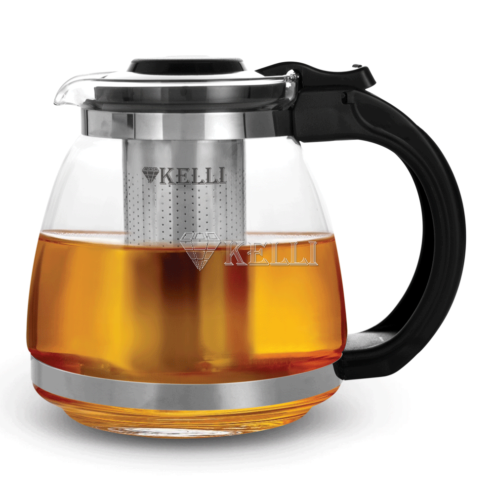Стеклянный заварочный чайник 1.5 л. Kelli KL-3090 - фото 1 - id-p111779345