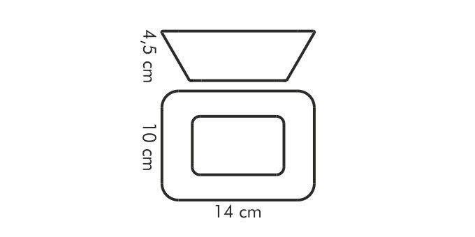 Миска салатница прямоугольная Gustito, 14 х 10 см TESCOMA TS-386062 - фото 2 - id-p111780173
