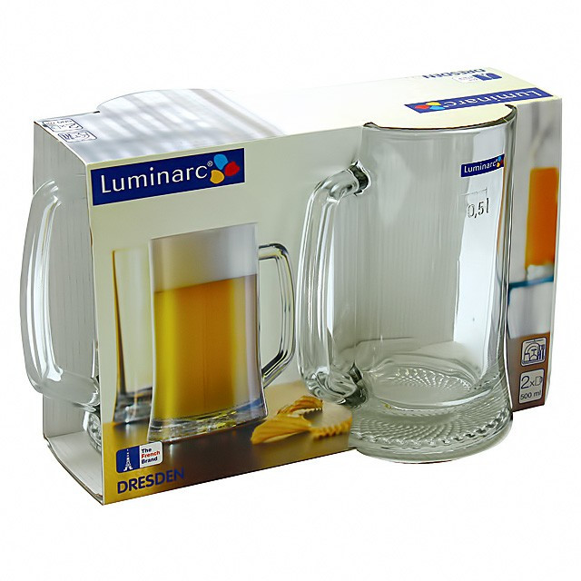 Набор кружек для пива Dresden 2шт 500мл Luminarc H5116 - фото 2 - id-p111780415