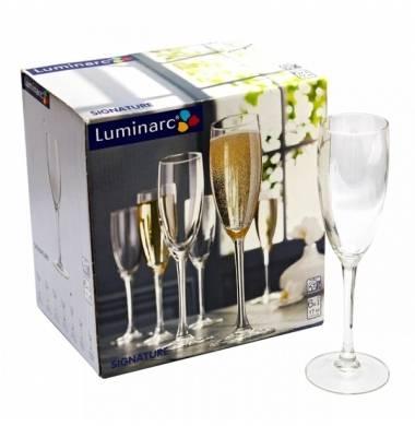Набор бокалов для шампанского Signature (ЭТАЛОН) 6шт 170мл Luminarc H8161 - фото 2 - id-p111780418